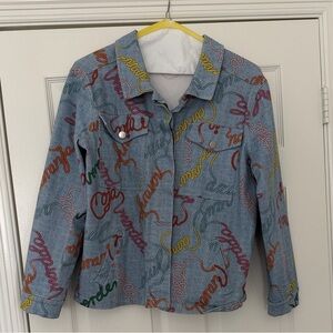 Lea & Viola Light Blue Denim-Like Jacket